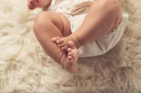 6 month baby girl sitter session photography