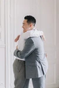Groom Hug | Chateau de Santeny Multi-Day Wedding Photography France | Juno by Julia C. Vona
