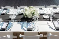 Close up of wedding table and centerpieces at San Diego wedding