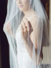 bride under the veil portrait