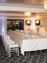 wedding reception table for micro wedding at the landing resort tahoe