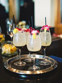 wedding reception cocktails at Edgewood Tahoe
