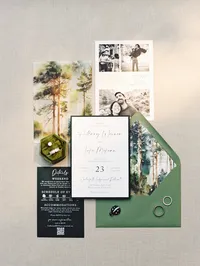 waterfall Lodge Wedding Invitations