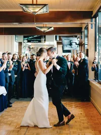 bride and groom first dance