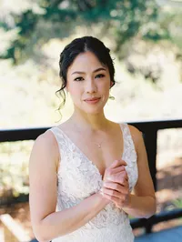 gorgeous bridal portrait on film