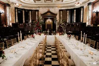 temple at andaz hotel intimate wedding reception with candelight