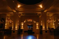 evening dancefloor lit up at andaz hotel 1910 ballroom