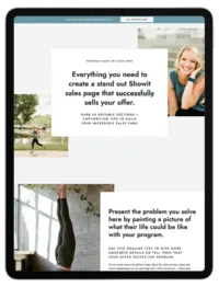 Kate Sales Page Template - iPad
