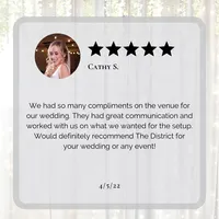 Customer testimonial: Praising the exceptional communication and flexibility of our Clearwater venue's packages - Ensuring a personalized and stress-free experience