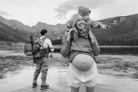 Lifestyle motherhood photography in Denver with natural movement