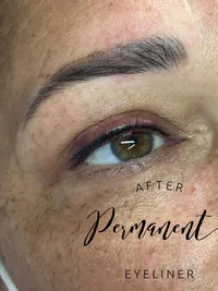 Before and after permanent eyeliner