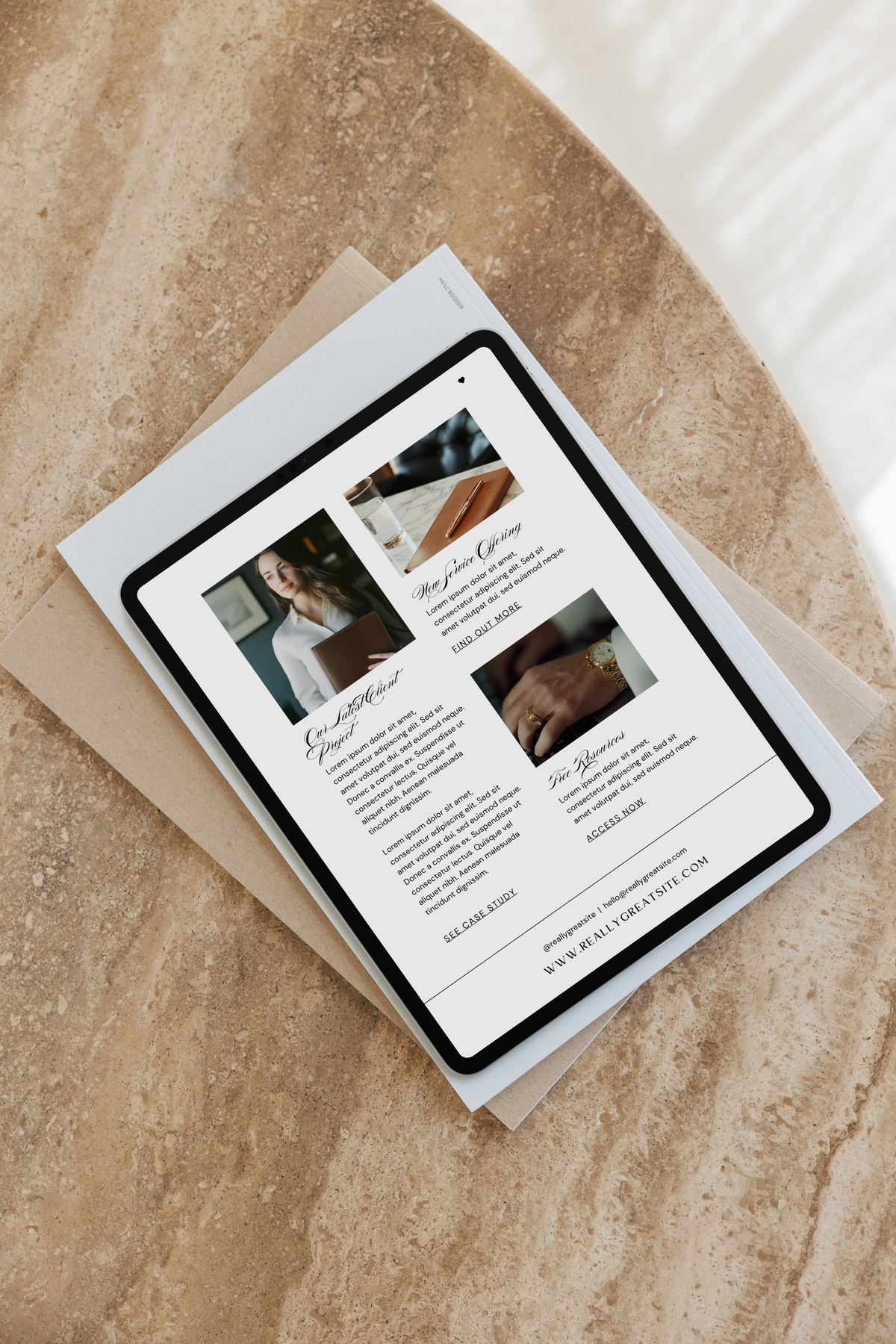Rowen iPad Mockup