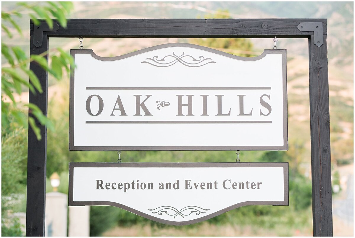 Oak Hills Reception and Event Center Sign
