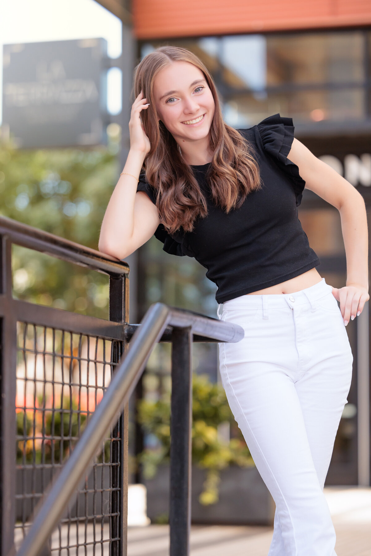 Urban downtown Raleigh perfect backdrop for portraits.