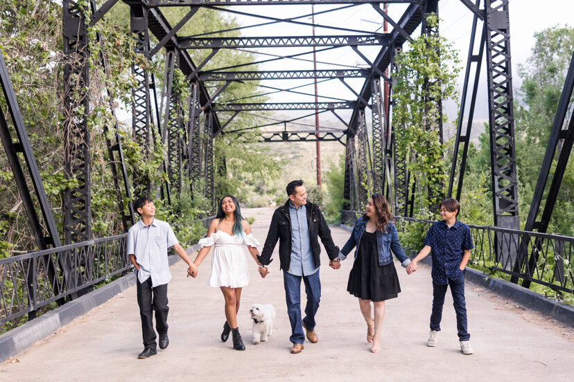 family-walking-on--sweetwater-river-bridge-san-diego