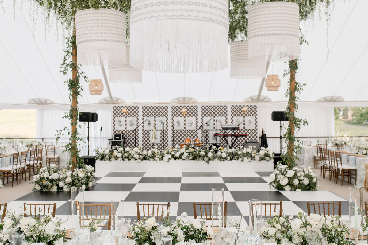 Immersive and Luxury Private Estate and Tented Wedding with Blue, Green and White Color Palette-37