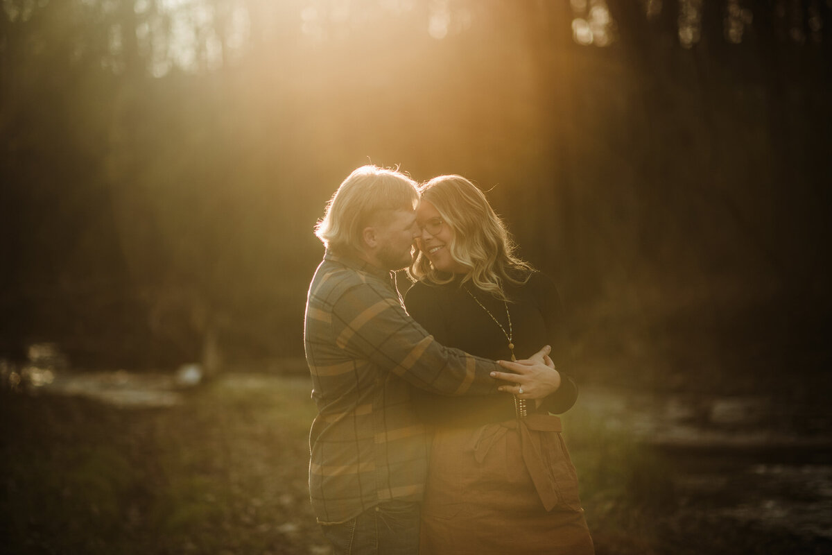 sunset engagement photo