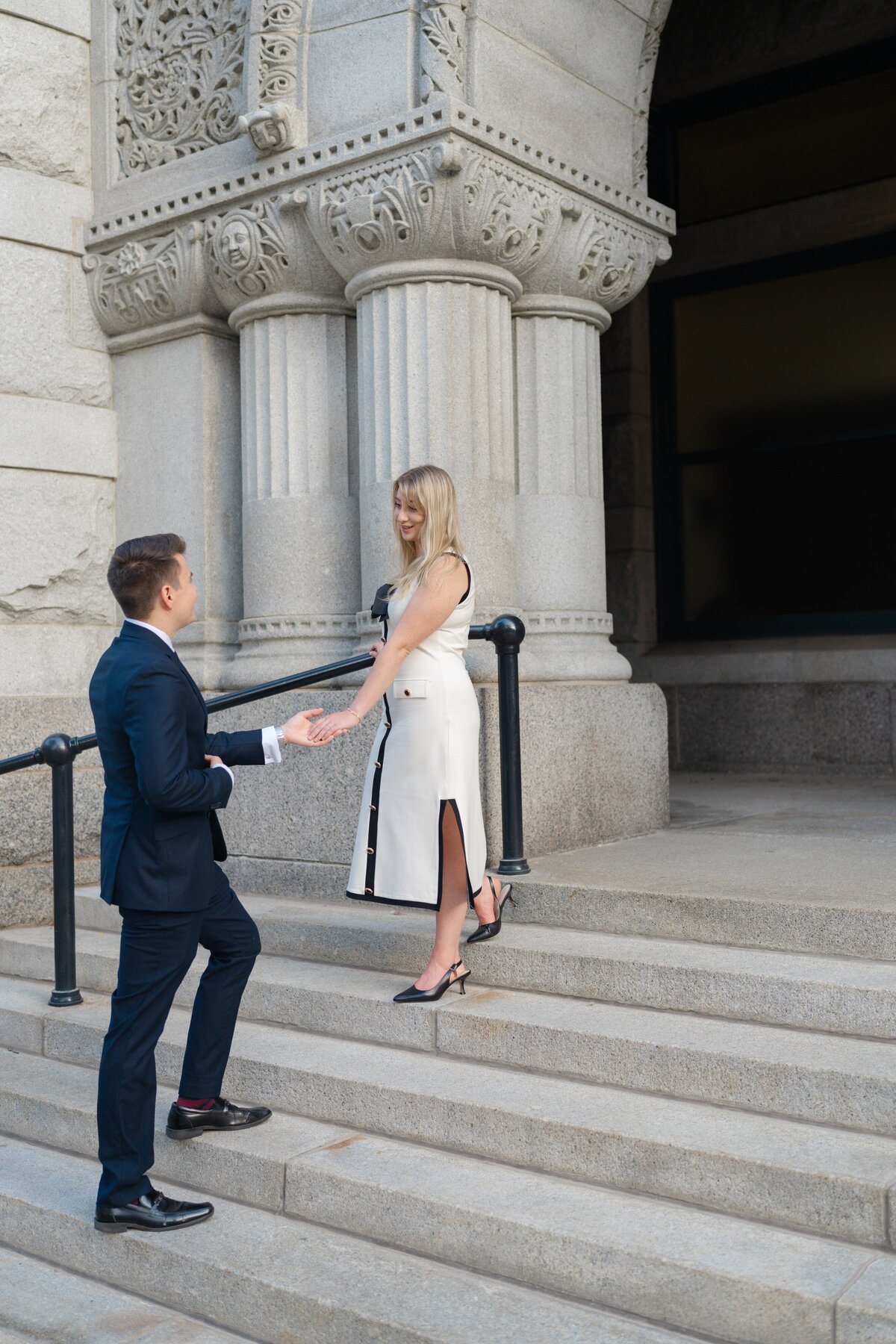 Downtown District Milwaukee Elegant Engagement Session-8