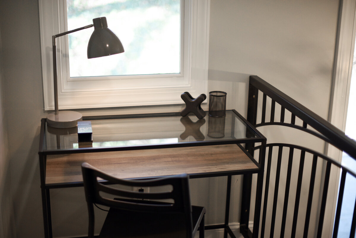 Professionally staged office designed to maximize home value and buyer appeal