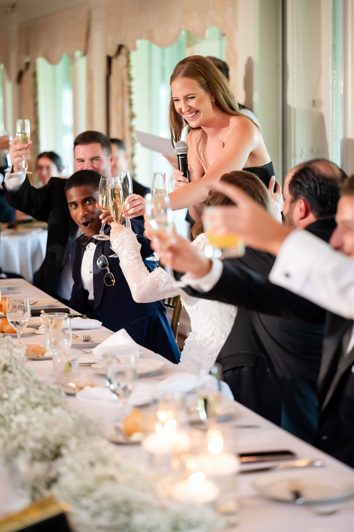 wedding toasts at oakmont country club wedding reception