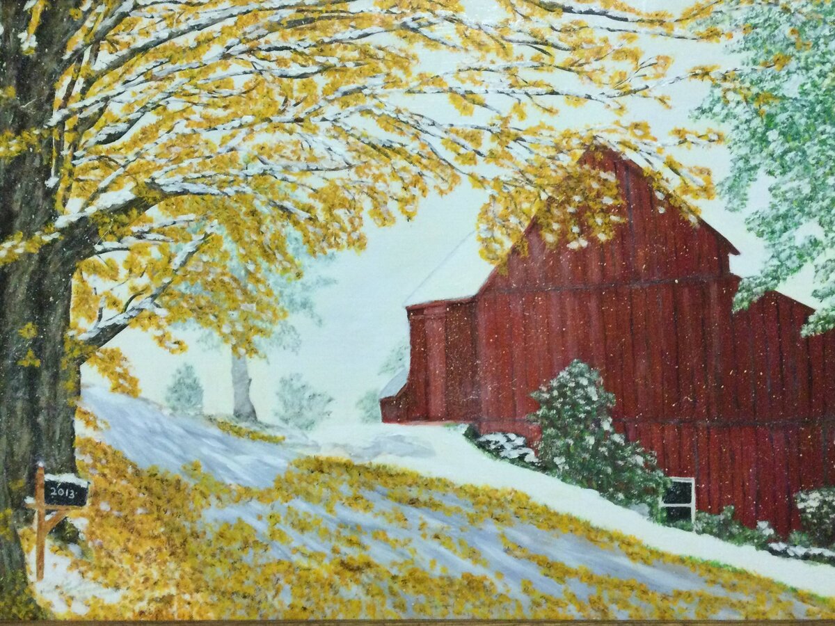 Winter Barn by Deena Howard