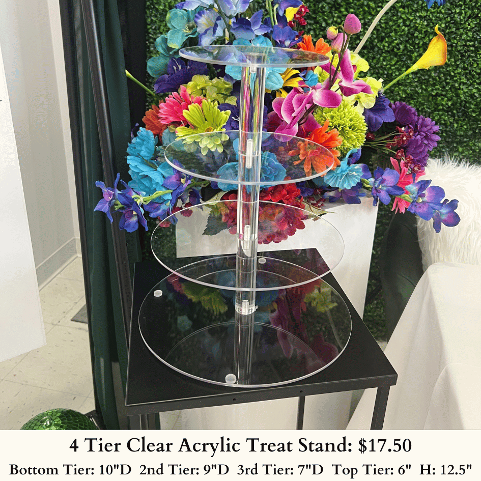 4 Tier Clear Acrylic Treat Stand-1100