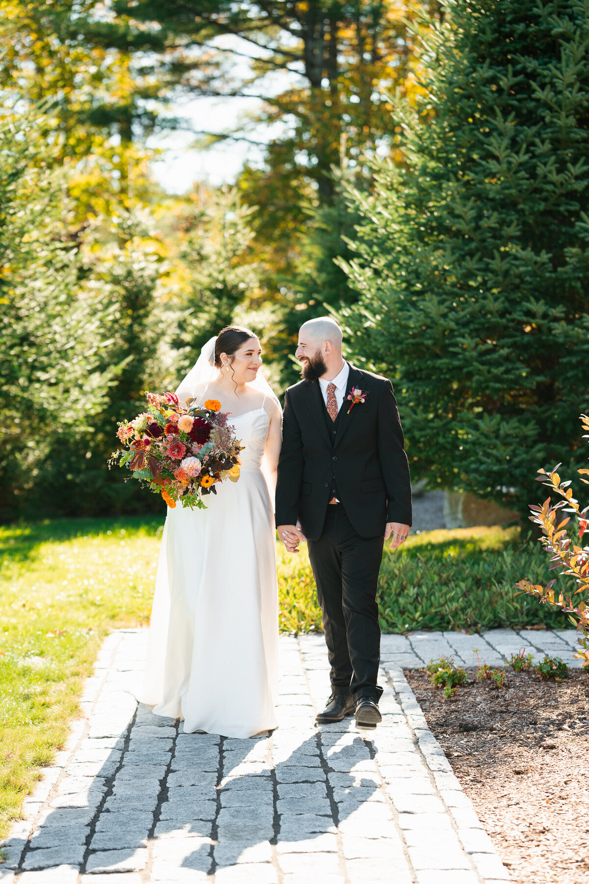 Beech Hill Barn wedding portraits in Pittston ME with farmland backdrops and intimate moments.
