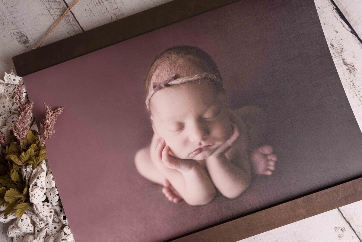 Framed Image of Newborn Girl