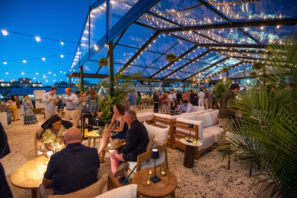 market lights, clear top