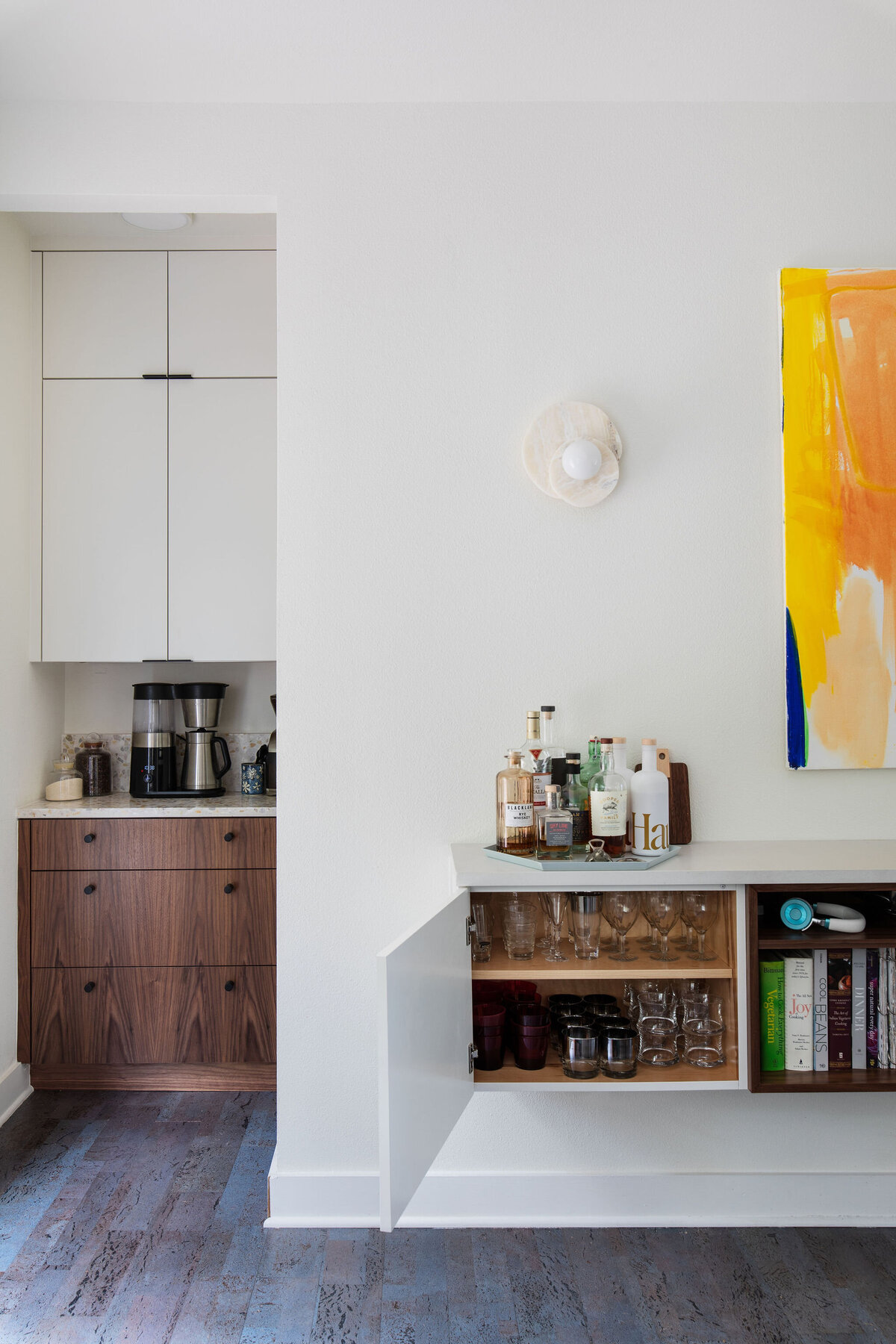 midcentury modern kitchen walnut cabinets 10
