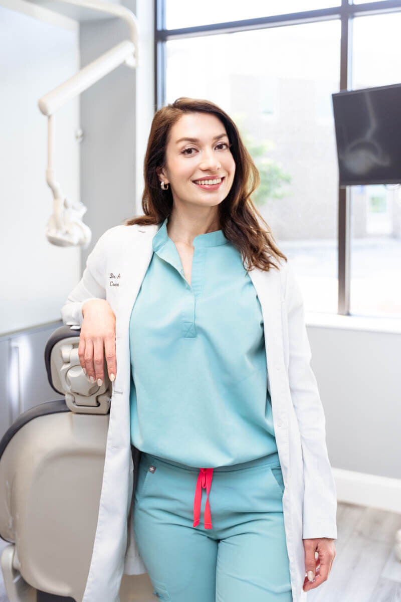 cosmetic injector smiling posing a personal branding photoshoot
