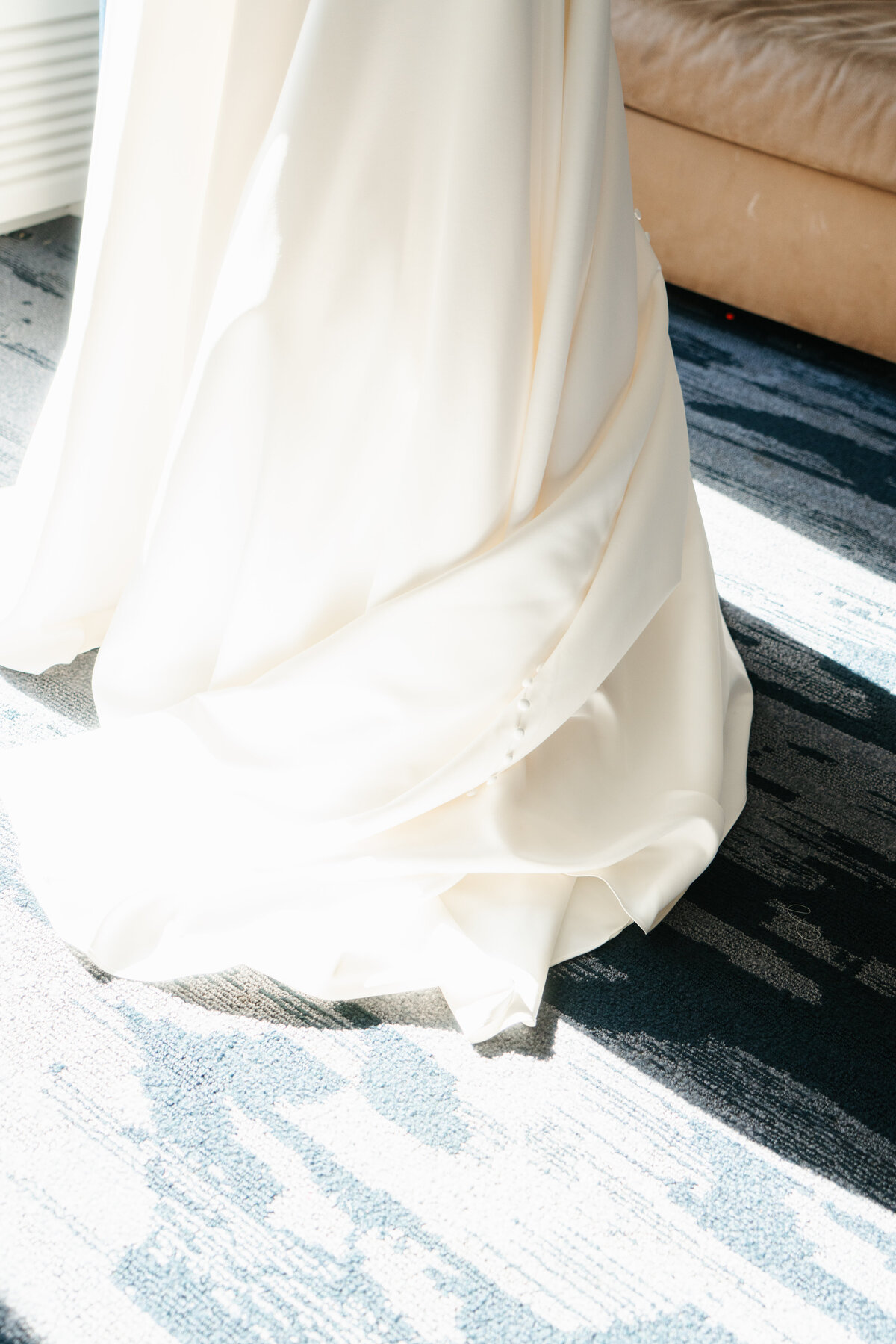 First look between bride and groom at Waverly Oaks