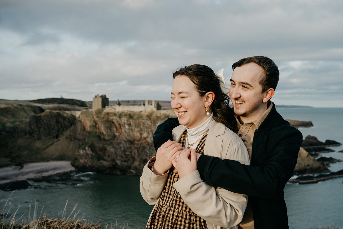 Aberdeenshire Engagement and Couple Photo Session at Dunnottar Castle-12