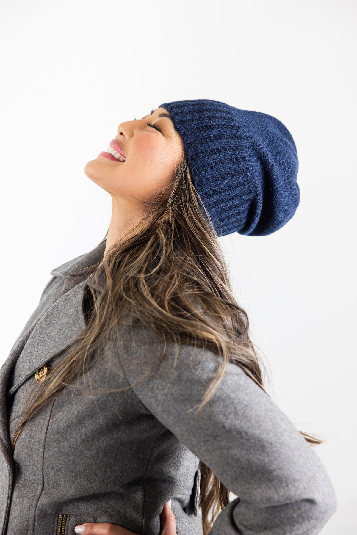 Coastal Cashmere Seattle Beanie Navy 2