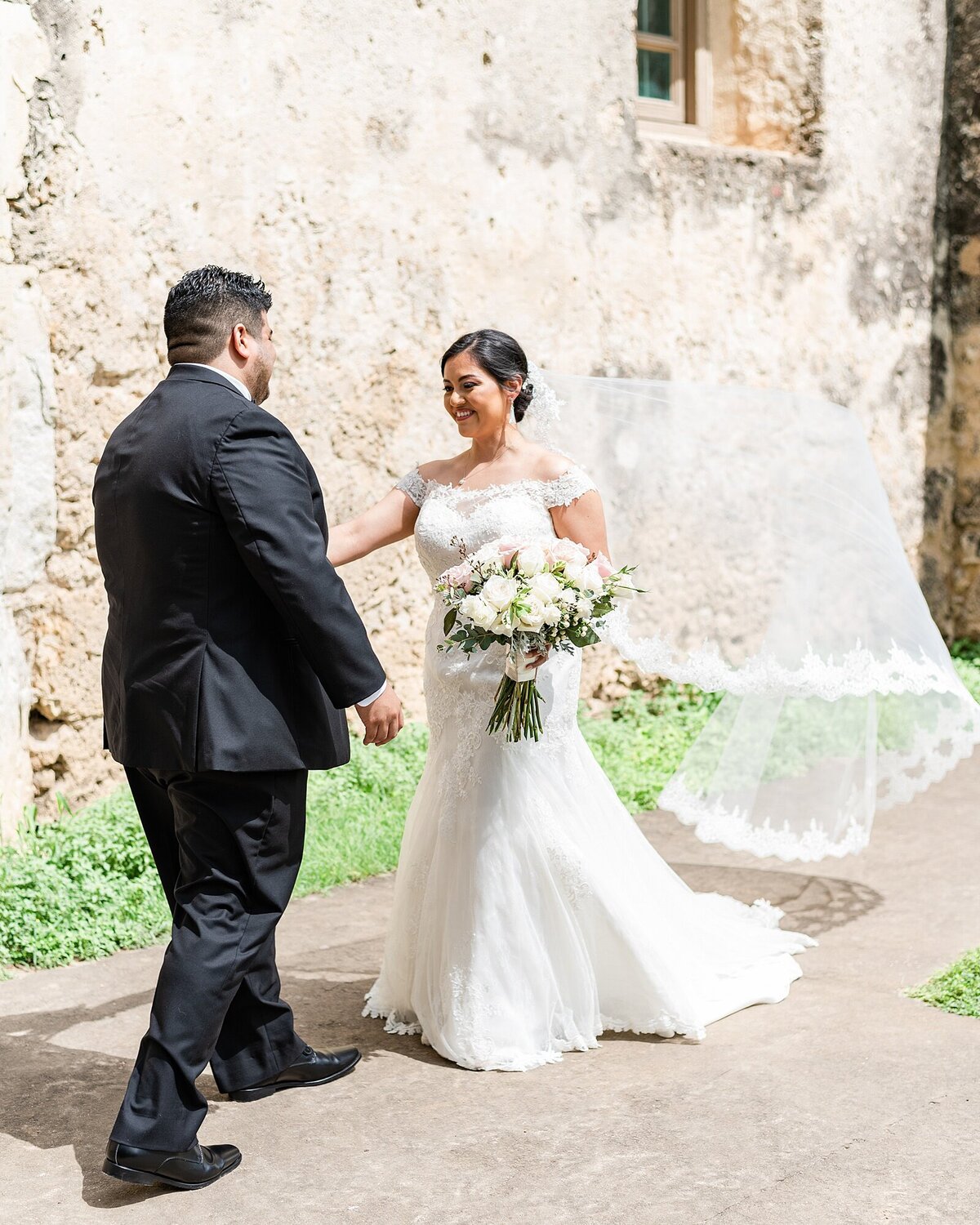 Melissa & Arturo Photography | Mission Concepcion Wedding - Flor & Joseph - First Look 33