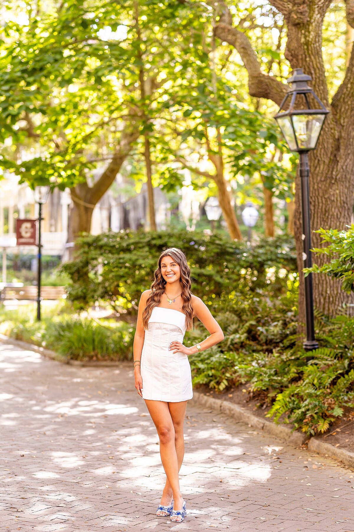 College of Charleston graduate enjoying portrait session celebrating academic success with timeless imagery