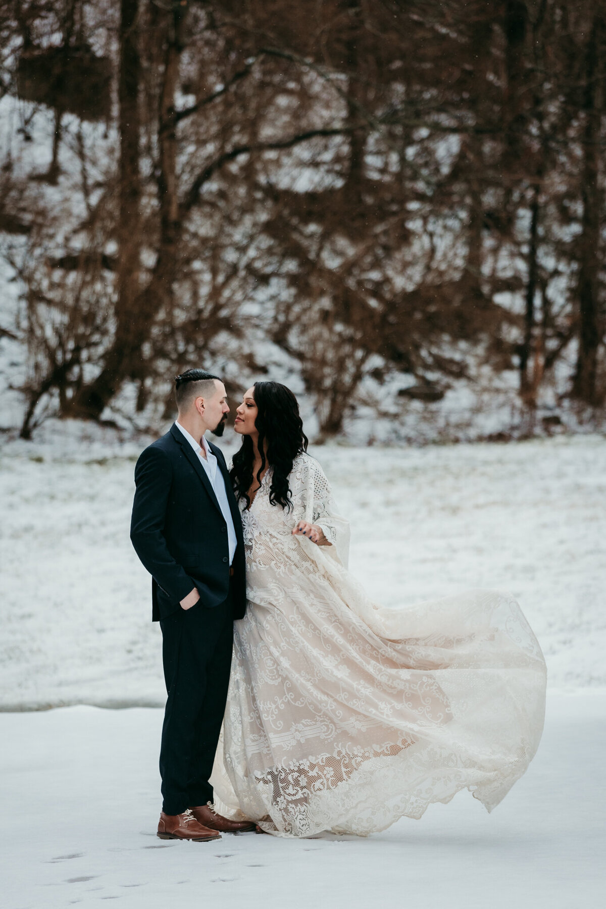 Snow Wedding Richmond Indiana