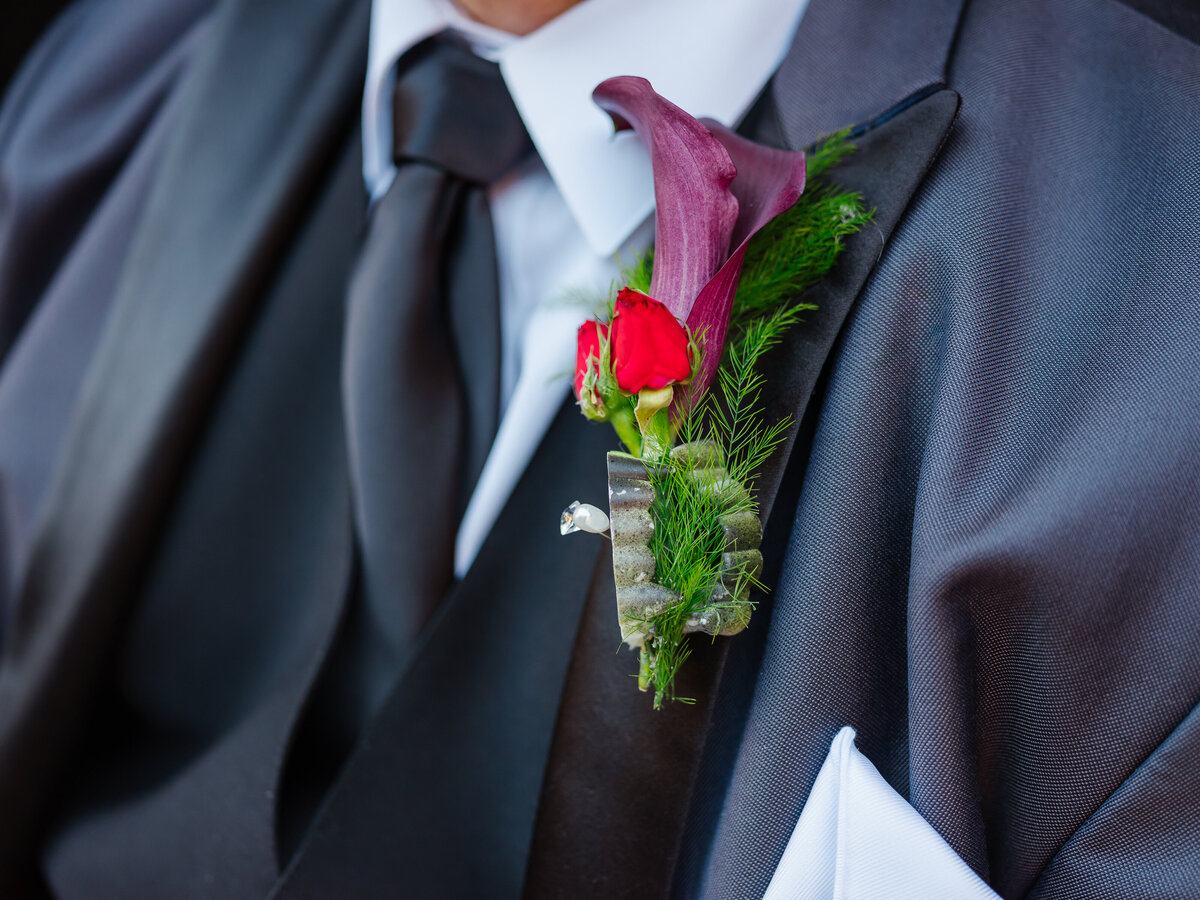 3 - St. Petersburg Halloween Wedding Boutonniere - Tampa Bay Wedding Planner