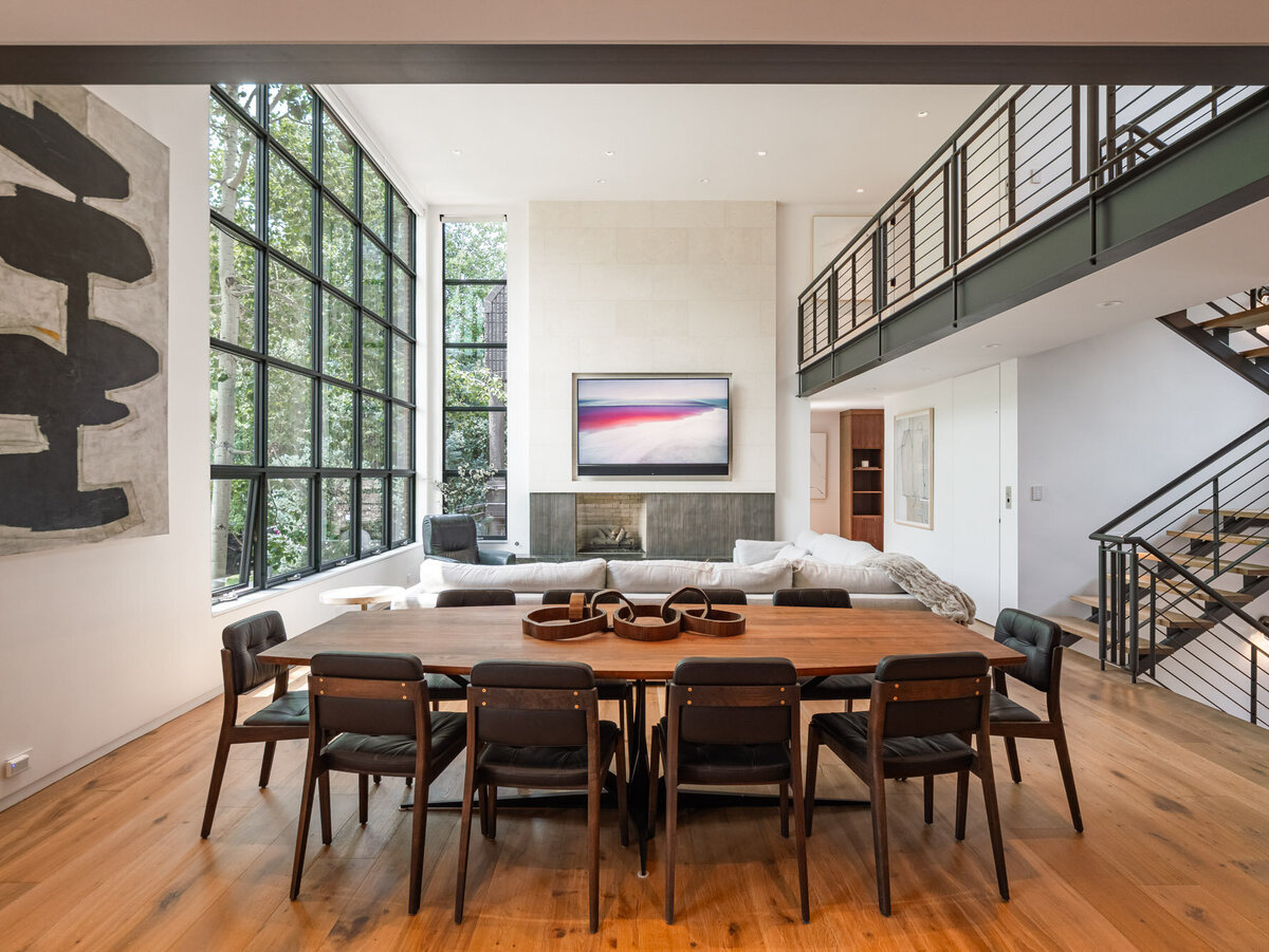 Exterior and interior views of the luxury home at 624 E Hopkins Avenue in Aspen Core, Colorado.