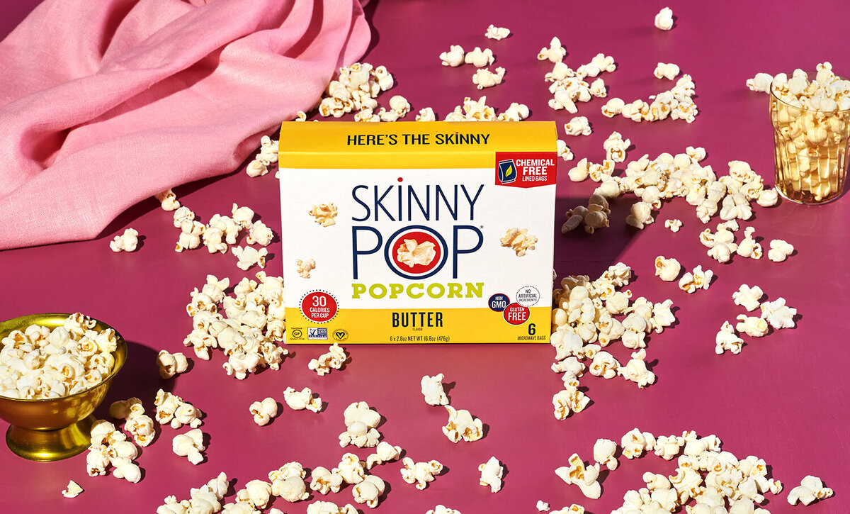 skinnypop butter flavor box tabletop photographer