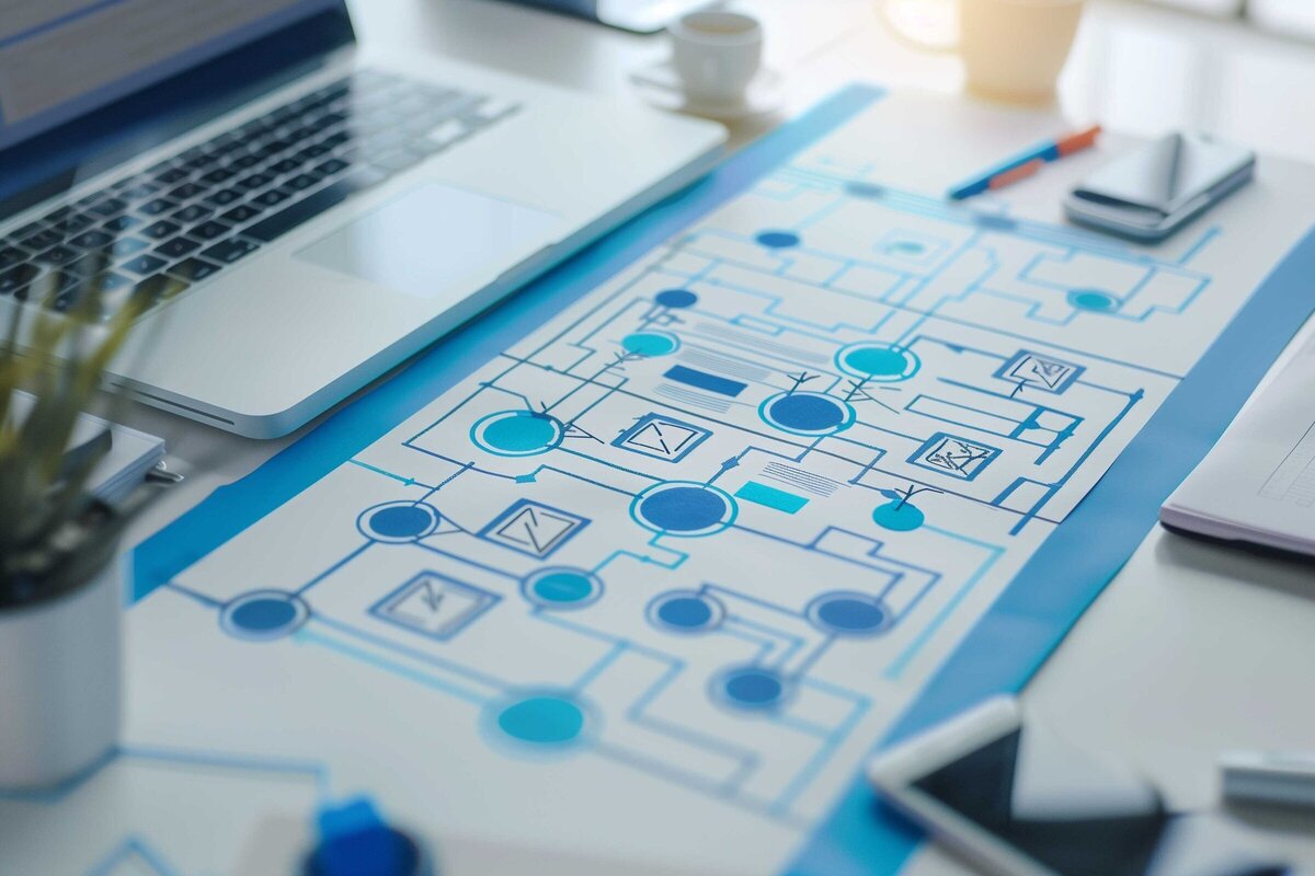 Streamline the business flow chart image
