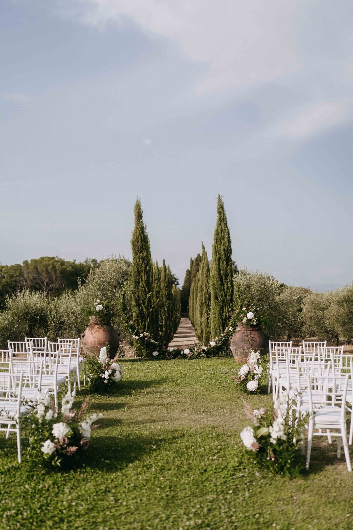 ceremony detail at villa mangiacane
