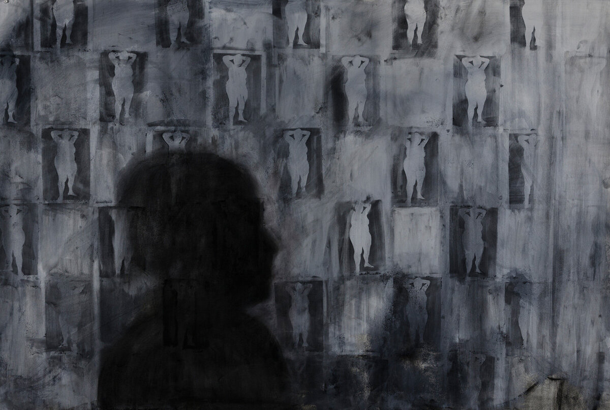 Untitled Charcoal on Gessoed Paper