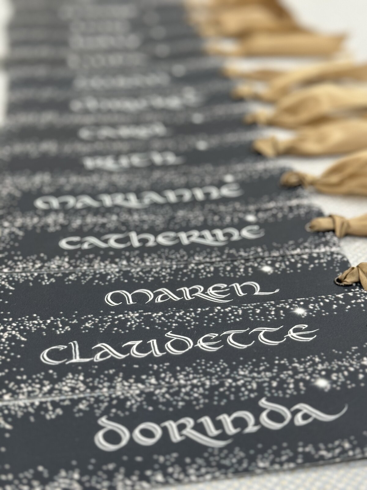 custom bookmark calligraphy