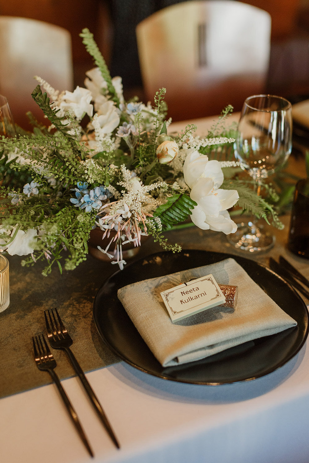 Luxury wedding reception tablescape