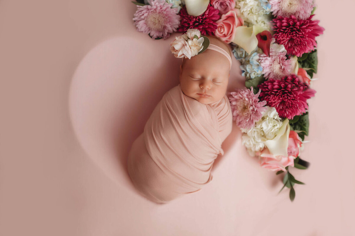 Baby posed for Newborn Portraits in Charleston, SC.