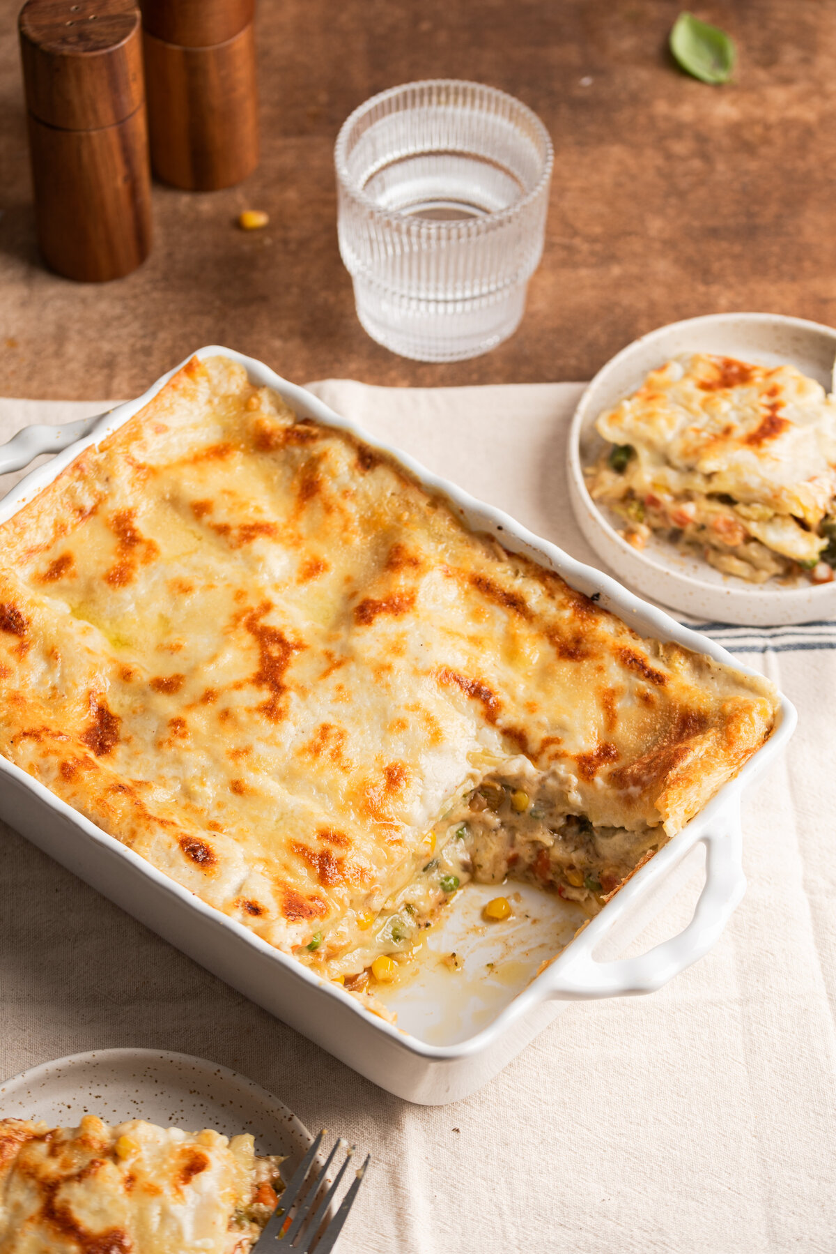 White vegetable lasagna-3