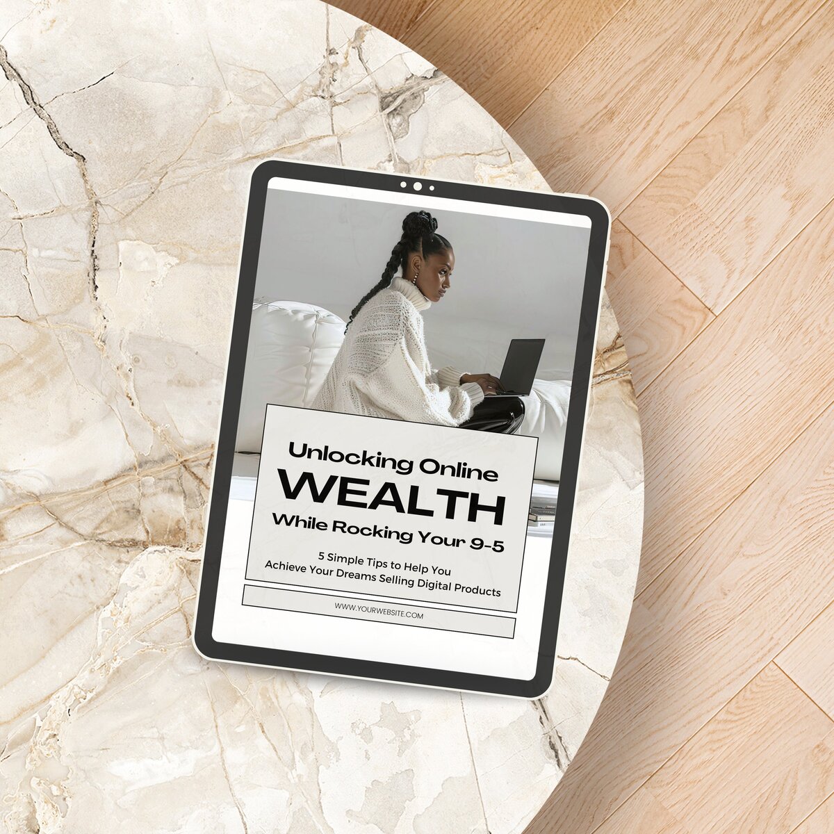 Beige Minimal iPad Mockup Instagram Post (Instagram Post)