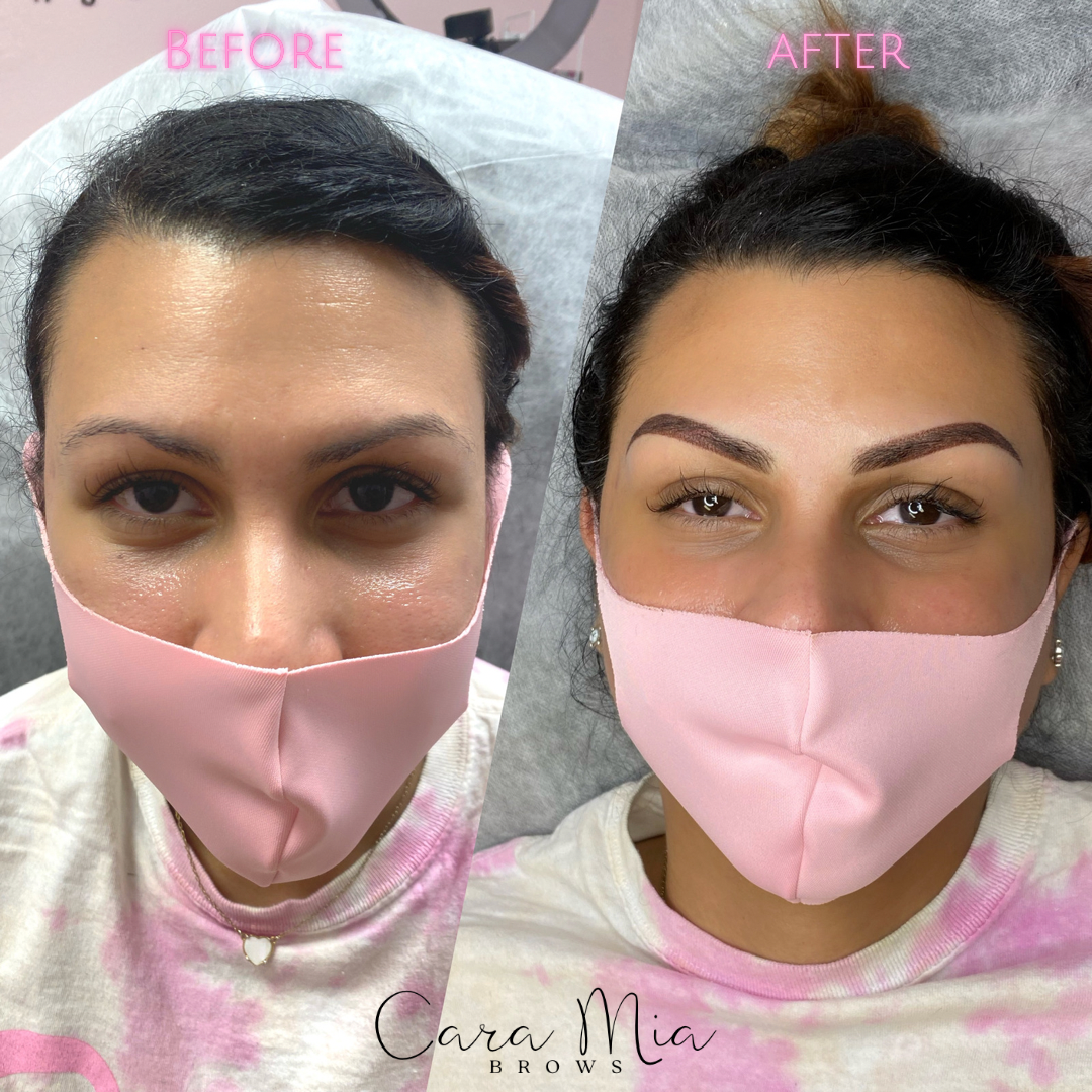 Ombre Powder Brows before and after