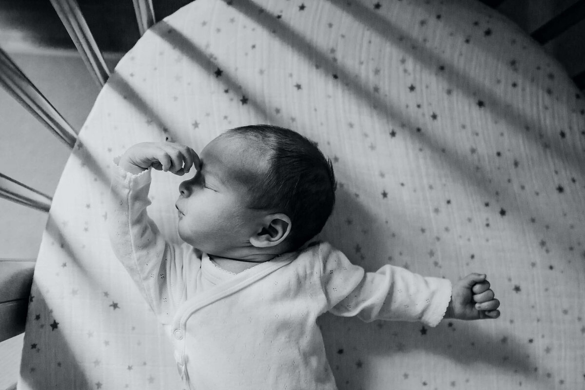 Boston newborn photographer black and white